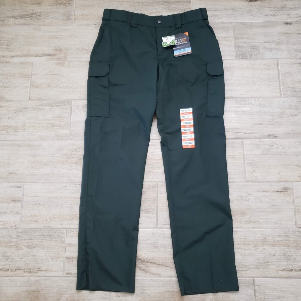 5.11 Tactical Straight Leg Cargo Pants in Dark Green